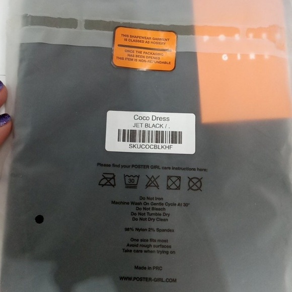 Poster Girl Coco Dress Long Sleeve - Jet Black - Size XS-M - BRAND NEW - Picture 8 of 8